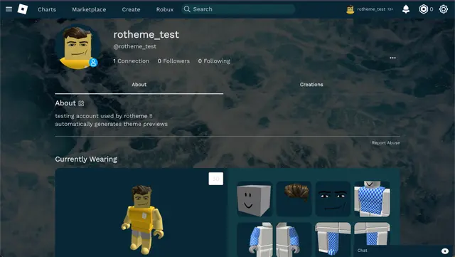 screenshot of theme Oceanic