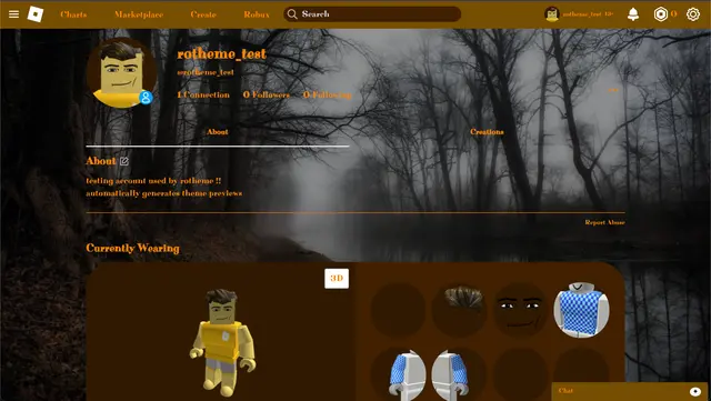 screenshot of theme Whispering Woods