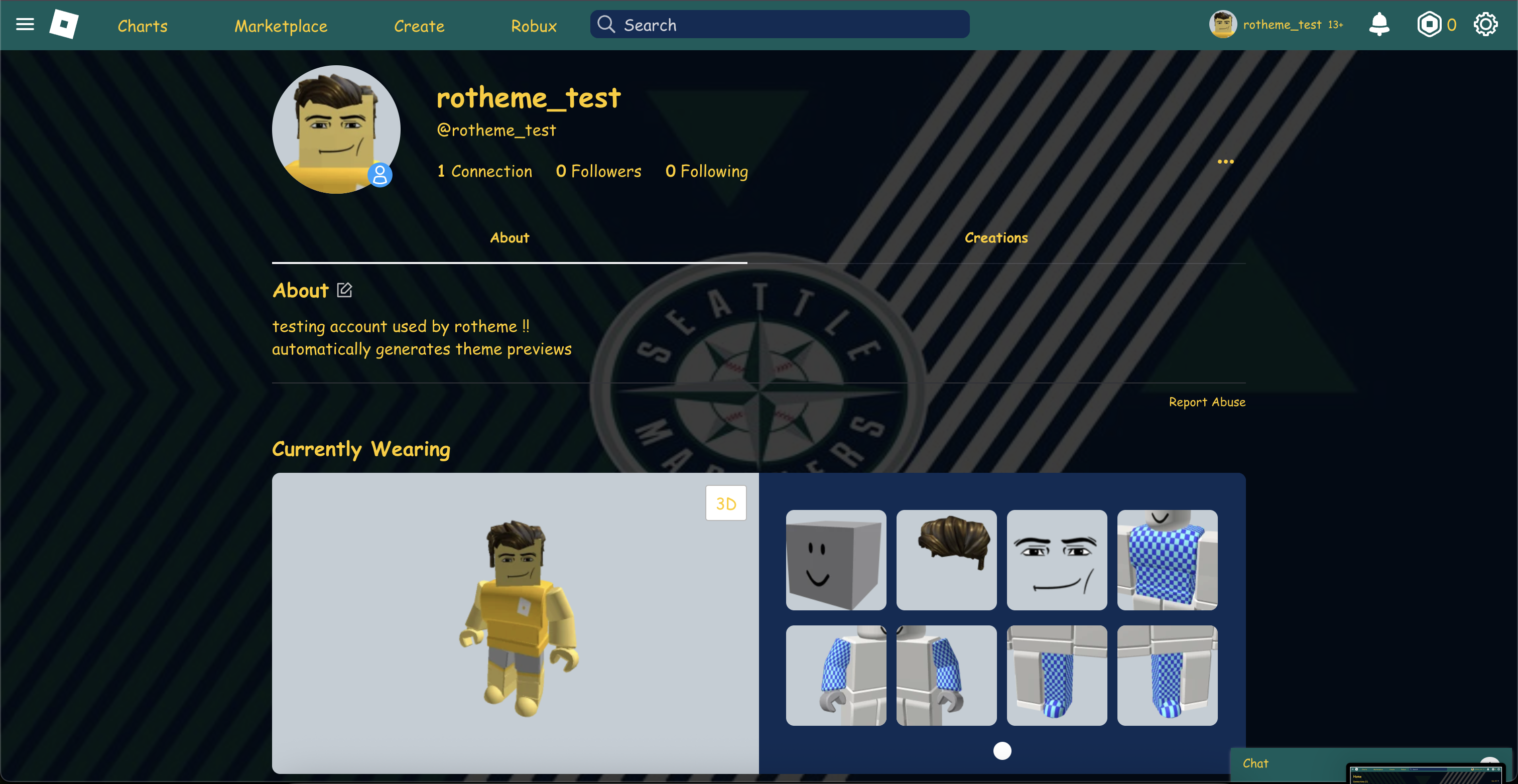 screenshot of theme Mariners